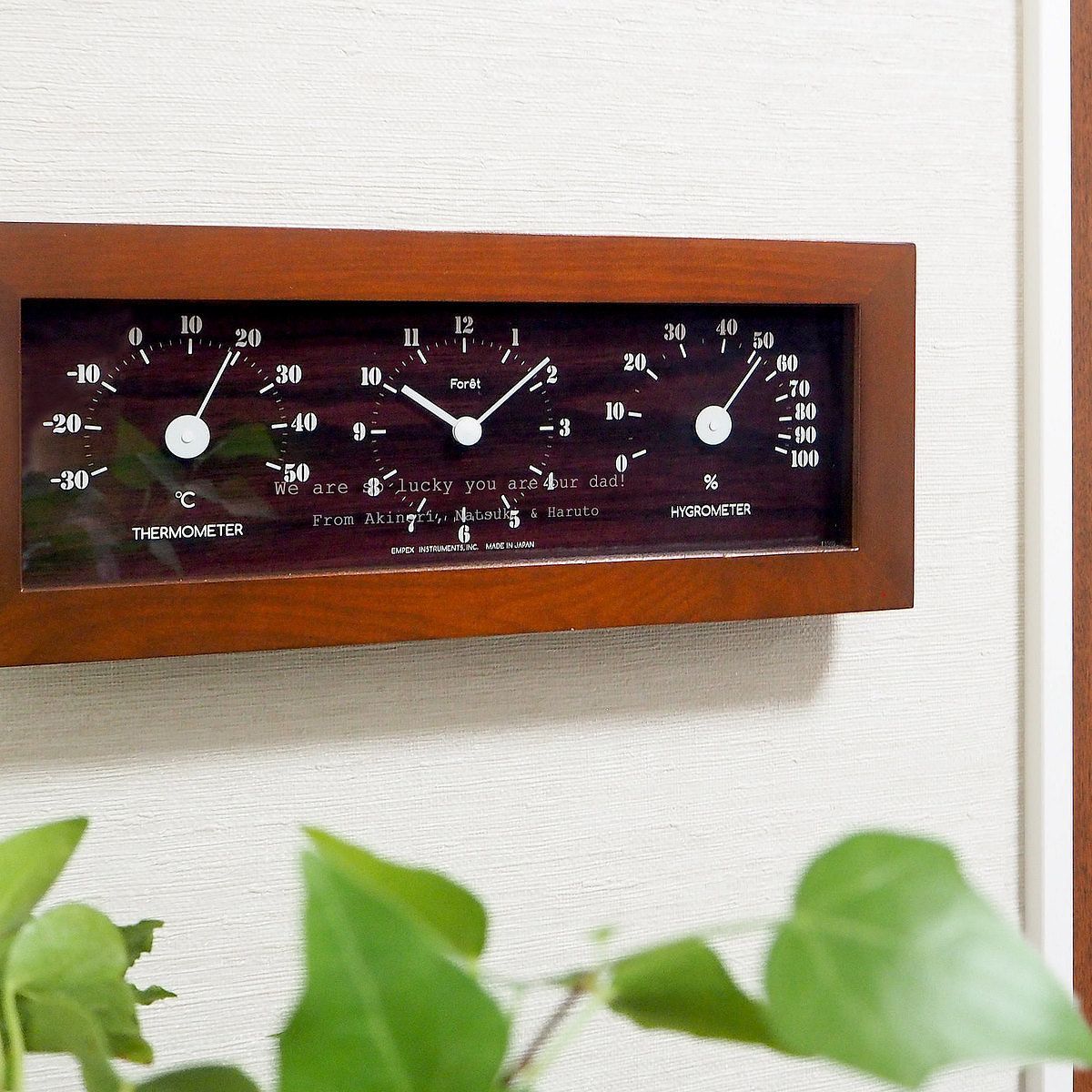 テーブル＆ウォールクロック (温湿度計付)}