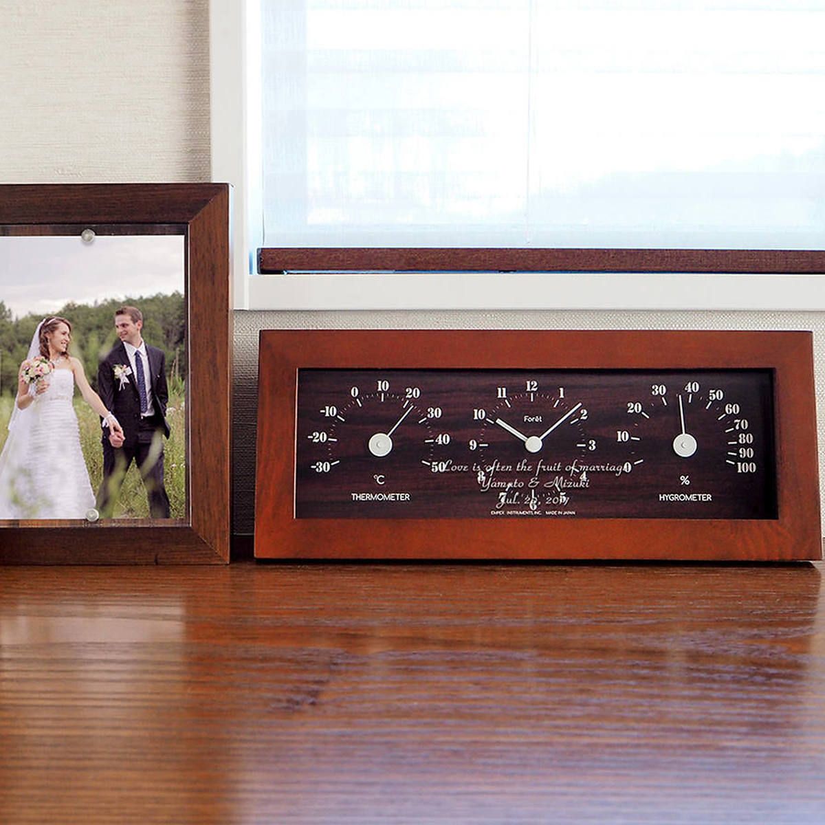 テーブル＆ウォールクロック (温湿度計付)}