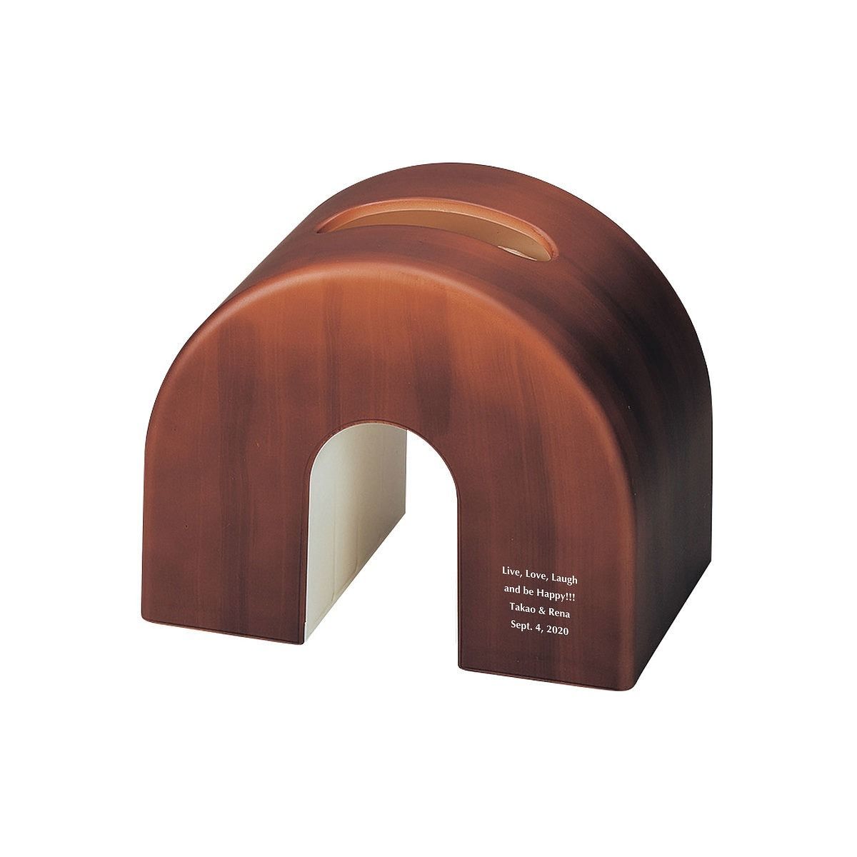 アーチティッシュケース ブラウン