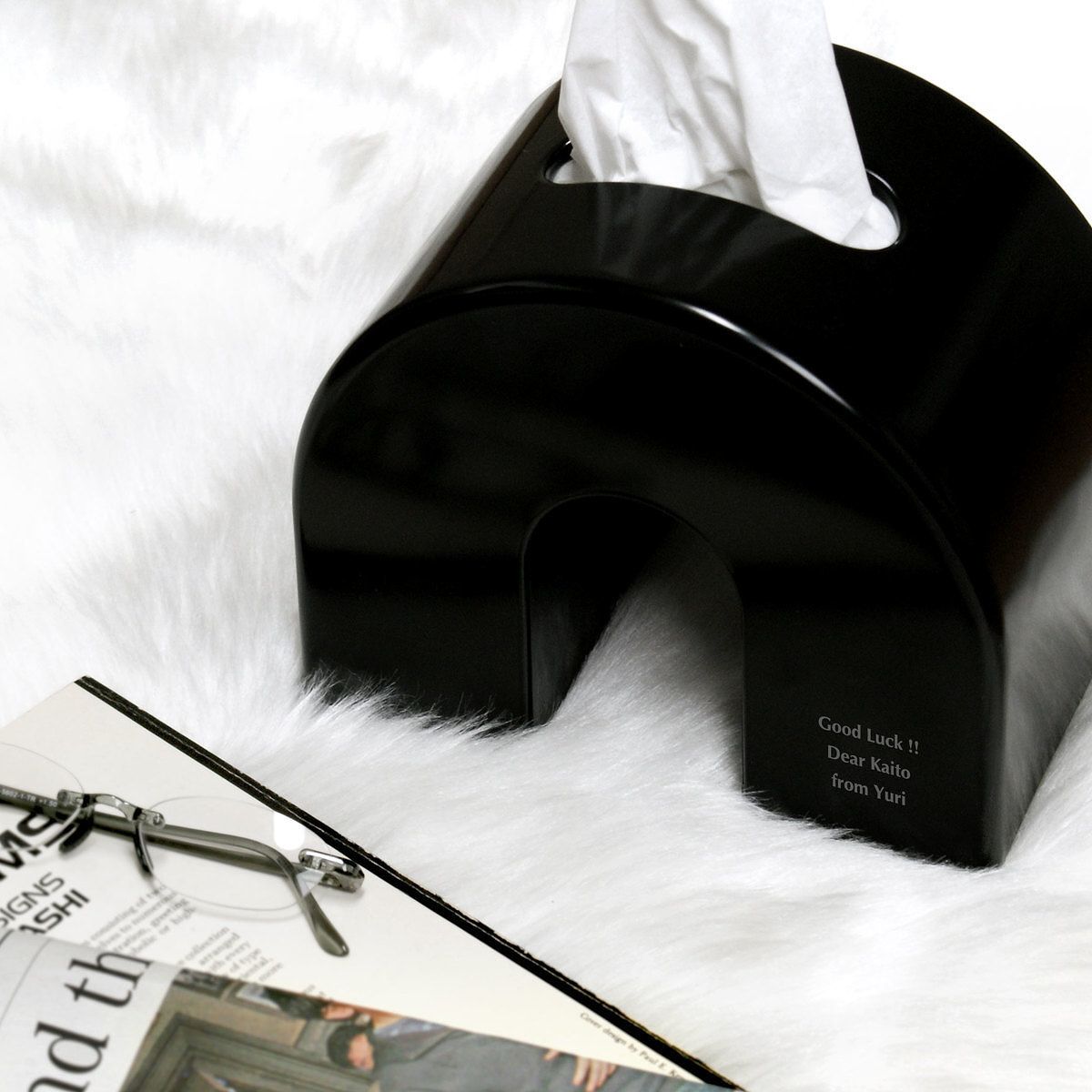 アーチティッシュケース ブラック}